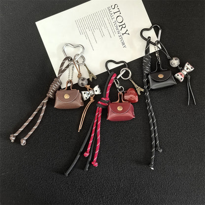 Bag Hanging Mobile Phone Lanyard Fashion Pendant Braided Bow Keychain