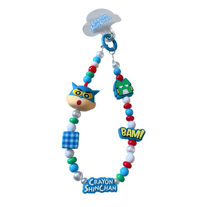 Genuine crayon Shin-chan beaded mobile phone chain small pendant couple car key chain bag doll doll ornament