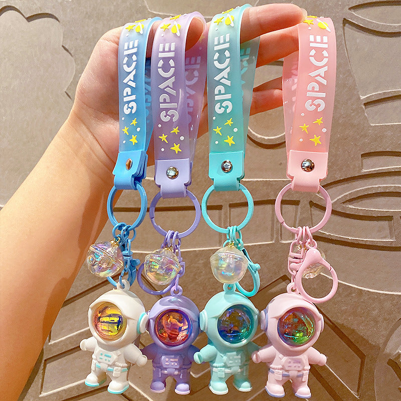 Genuine Astronaut Sunset Atmosphere Light Keychain - Cartoon Couple Schoolbag Ornament Wholesale