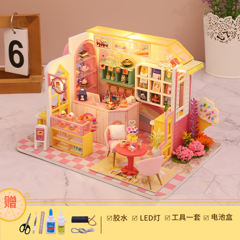 Yangbei DIY cabin making mini princess small house model assembly villa toy creative birthday gift female