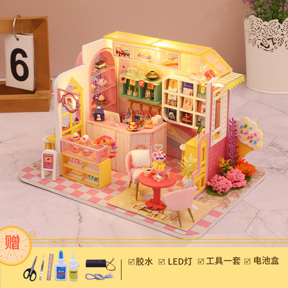 Yangbei DIY cabin making mini princess small house model assembly villa toy creative birthday gift female
