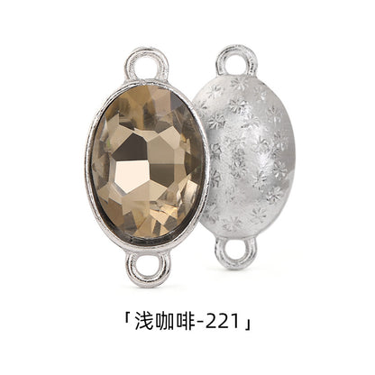 Oval 10*14mm double hanging zinc alloy silver chain headband pendant clothing DIY accessories hairpin headband hanging