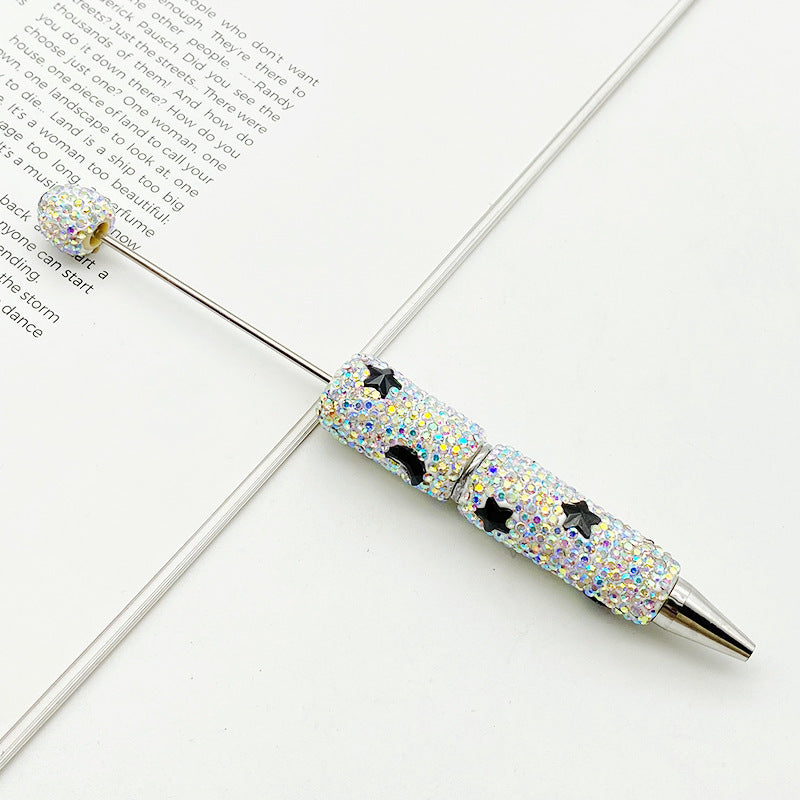 Star Moon Full Diamond Ballpoint Pen Creative DIY Beadable Handmade Diamond Ballpoint Pen Manufacturer Gift Pen Wholesale