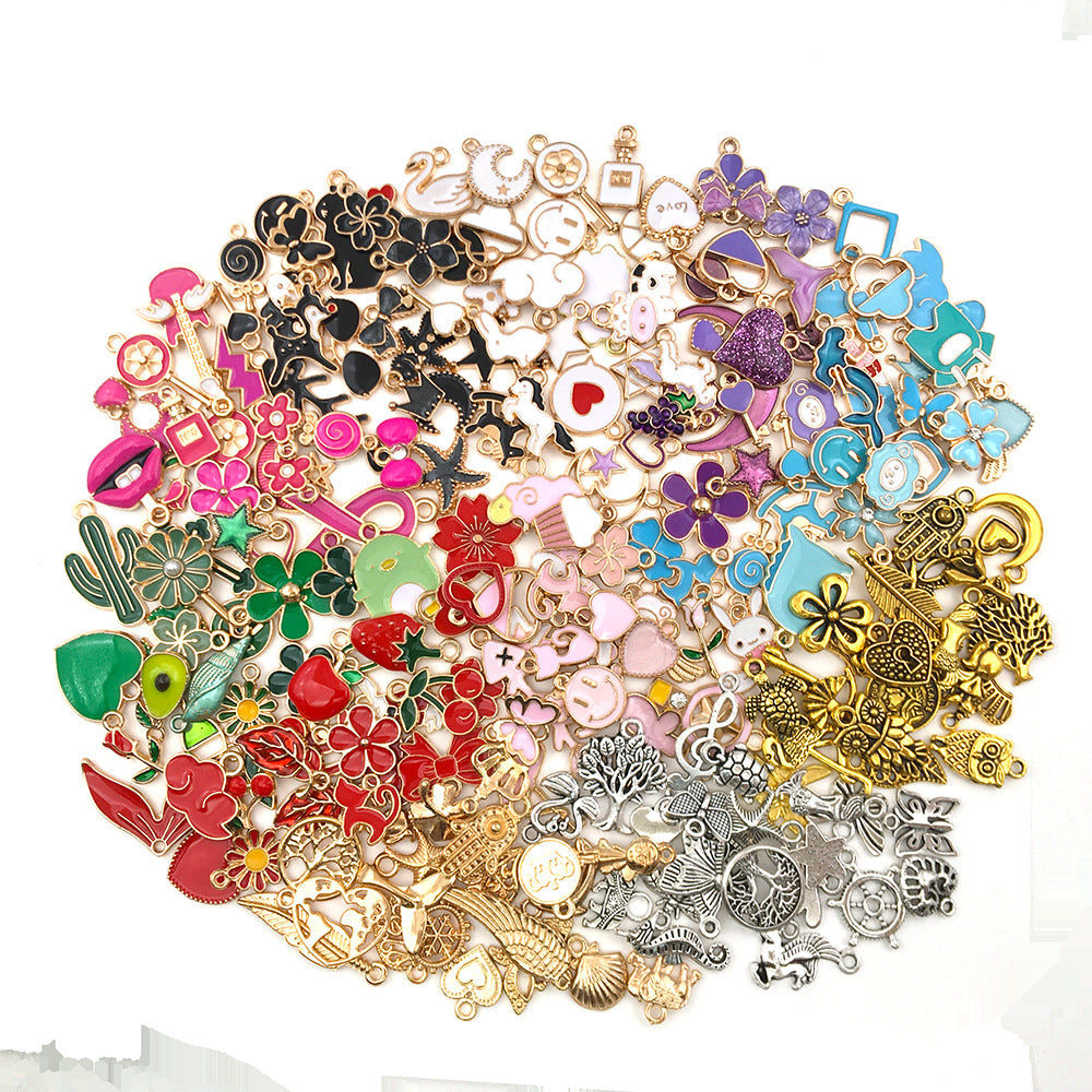 pendant Charms mix collections - Dripping Alloy DIY Bracelet Necklace Earring Key Ring Pendant