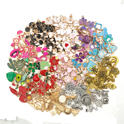 pendant Charms mix collections - Dripping Alloy DIY Bracelet Necklace Earring Key Ring Pendant