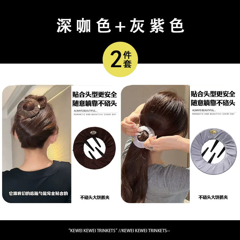 Flat hair clip, large pancake claw clip for women, new style for women, half-tie hair bun hair clip for the back of the head, yoga sports hair clip