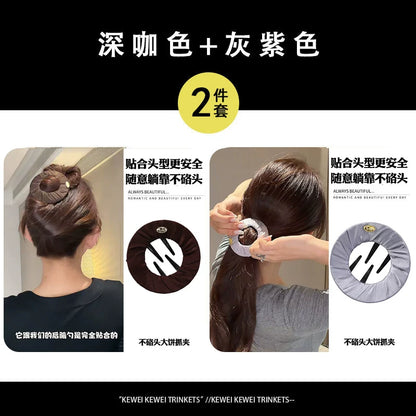 Flat hair clip, large pancake claw clip for women, new style for women, half-tie hair bun hair clip for the back of the head, yoga sports hair clip