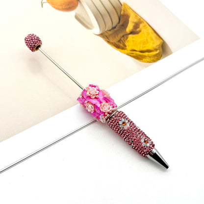 new DIY luxury full diamond pen butterfly pearl daisy rose series ballpoint pen business cute pen