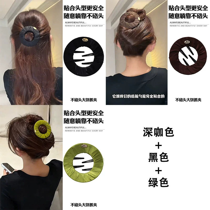 Flat hair clip, large pancake claw clip for women, new style for women, half-tie hair bun hair clip for the back of the head, yoga sports hair clip