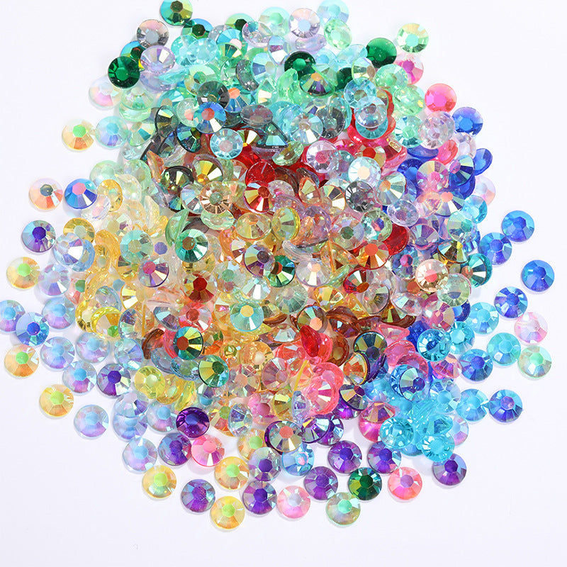 AB Colorful Resin Flat Bottom Rhinestones - Nail Art Clothing Shoes Bag Accessories