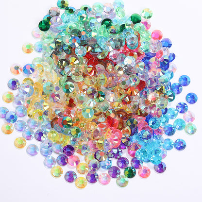 AB Colorful Resin Flat Bottom Rhinestones - Nail Art Clothing Shoes Bag Accessories