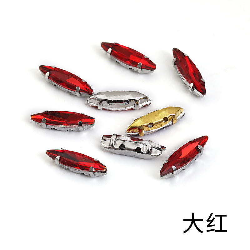Slender claw drill, manual drilling, hand-stitched glass drill, anti-hook claw drill, hat accessories, clothing accessories, fine brassicle claw drill