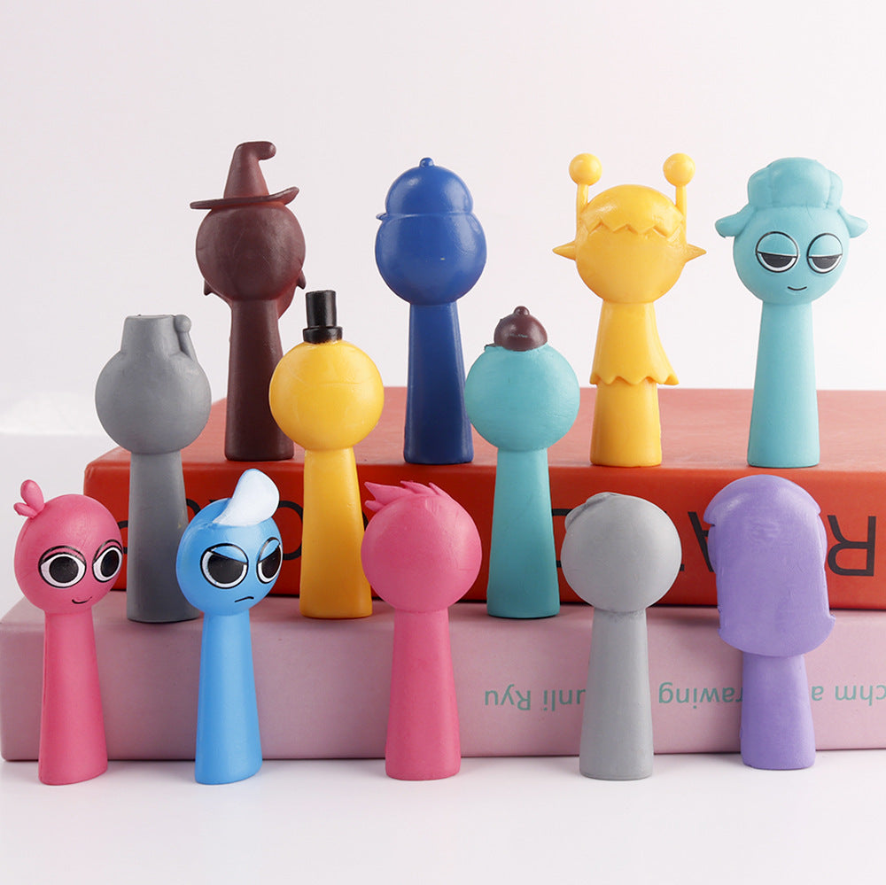 Cross-border hot selling rhythm box figure music game peripheral model doll ornament cake decoration ornament car mount