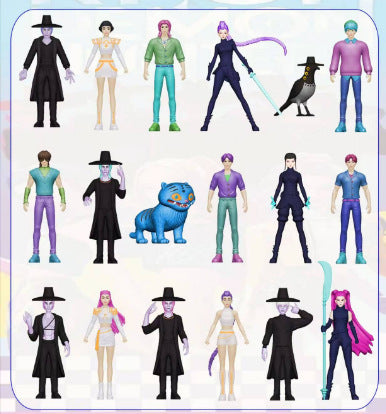 Cross-border new product Q version of the demon hunter acrylic stand K-Pop animation peripheral desktop humanoid stand ornament