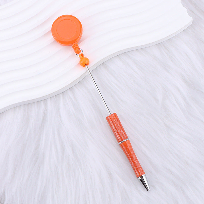DIY easy to pull buckle ballpoint pen color plastic retractable doctor nurse badge card easy pull cable buckle