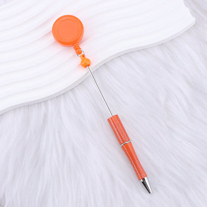 DIY easy to pull buckle ballpoint pen color plastic retractable doctor nurse badge card easy pull cable buckle