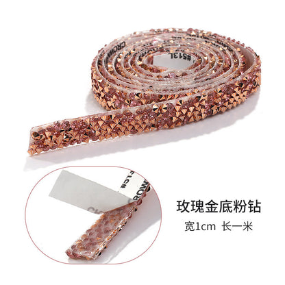 Resin Diamond Rhinestone Strips - Tear-Off Ready-to-Paste Sequins Hot Diamond Shoes Clothing Accessories and DIY crafty