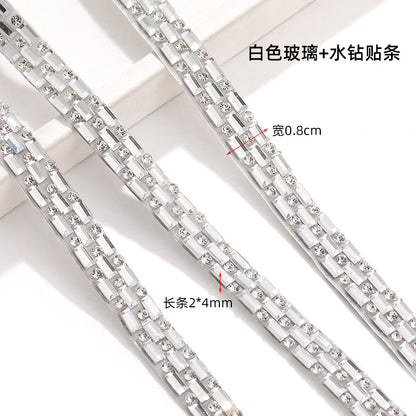Hot-selling drill tape adhesive backing for immediate sticking drill strips, DIY self-adhesive drill sticks, glass rhinestone ribbons, clothing accessories
