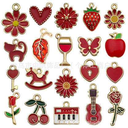 pendant Charms mix collections - Dripping Alloy DIY Bracelet Necklace Earring Key Ring Pendant