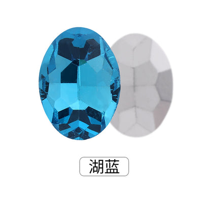 Oval Pointed Bottom Diamond Rhinestones - Crystal Glass Hair Accessories Wedding Dress Decoration
