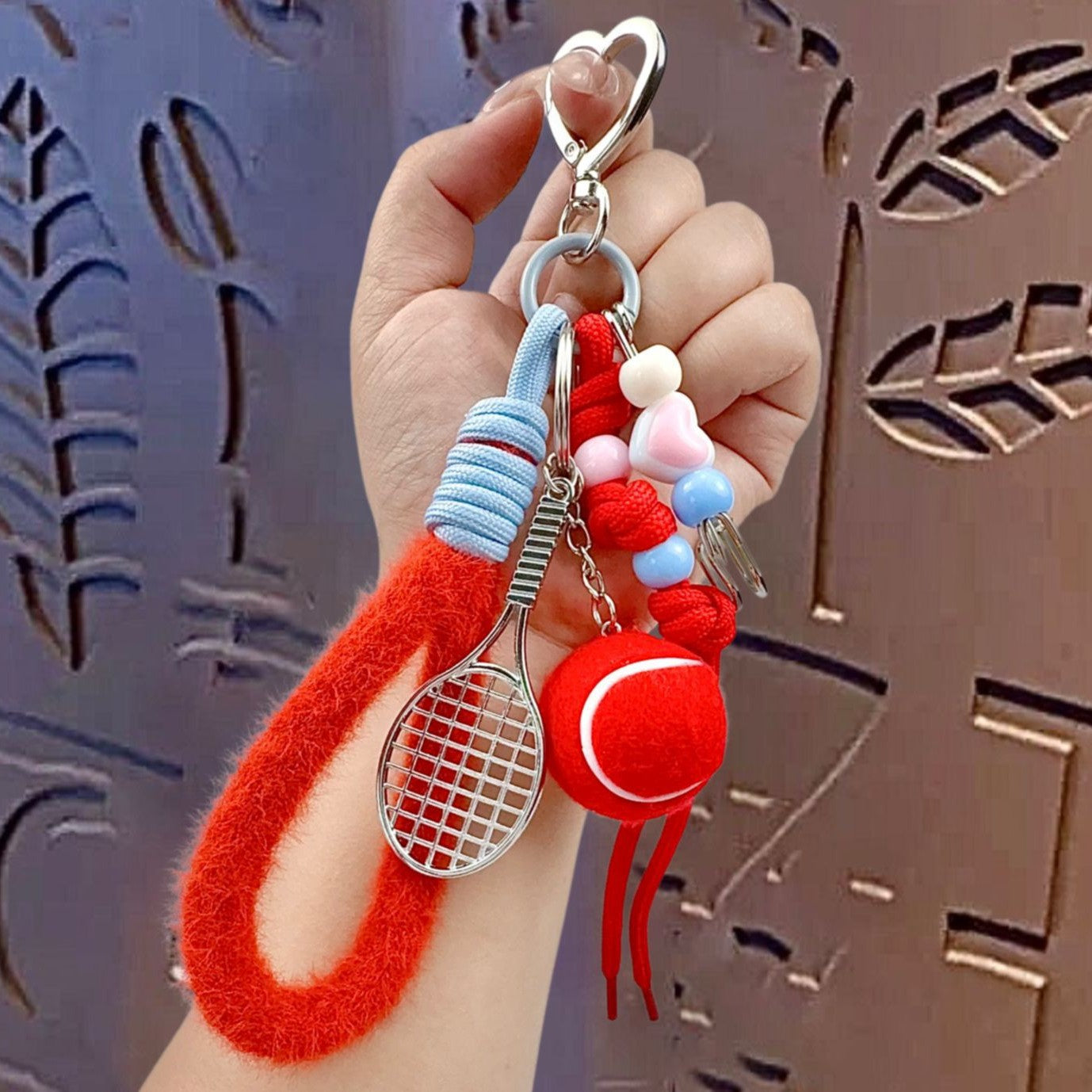 miu tennis rope keychain school bag pendant cute couple bag key chain charm small gift wholesale