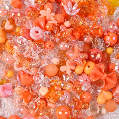 Cute Bow & Flower Acrylic Beads - DIY Mobile Phone Chain Necklace Lanyard Accessories