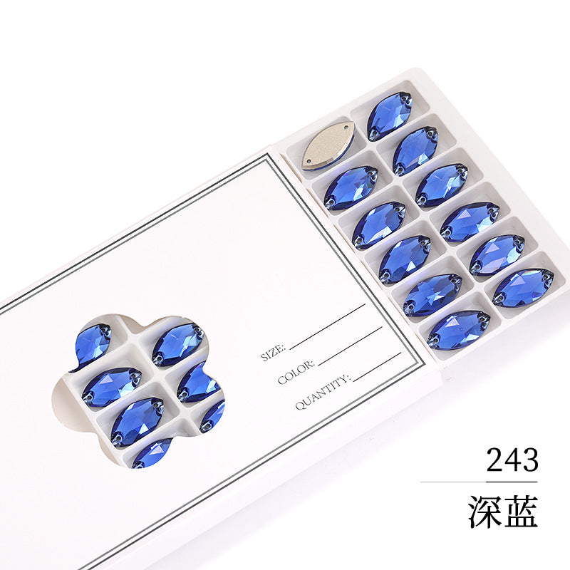 K9 Navette Double Hole Flat Bottom Drill - Manual Perforated Hand Stitch Drill Suitcase Clothing Accessories