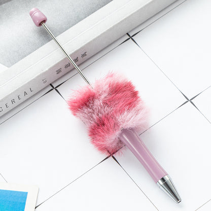 DIY Plastic Ballpoint Pen - Creative Handmade Plush Cartoon Hairball Pen Wholesale