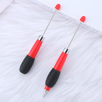 Creative DIY telescopic ballpoint pen, Morandi macaron color rotating telescopic beading, cute love small fresh ballpoint pen