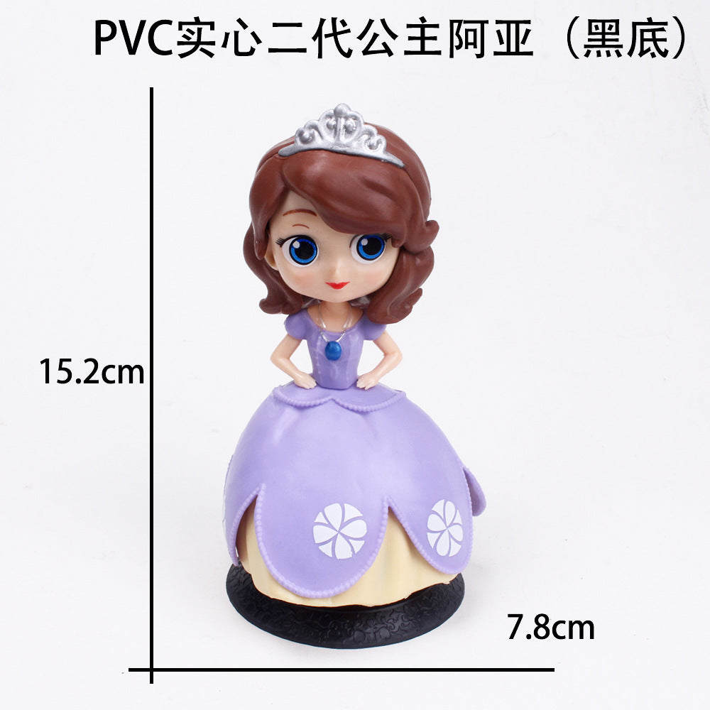 Q version of the girl, the 2nd generation of the ice and snow series princess, the 3rd generation of Elsa, the cake decoration ornaments, the figure model scene decoration