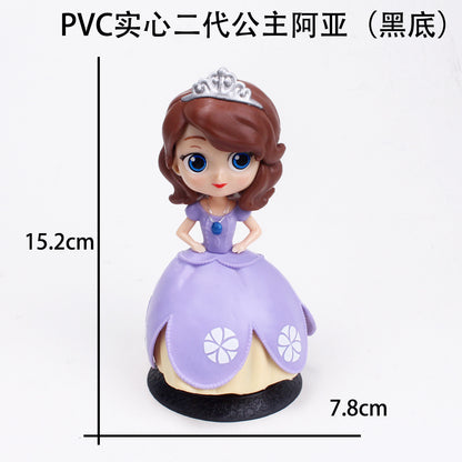 Q version of the girl, the 2nd generation of the ice and snow series princess, the 3rd generation of Elsa, the cake decoration ornaments, the figure model scene decoration