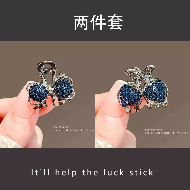 Mini small bow rhinestone hair clip, new exquisite bangs side clip, top small grab clip, crushed hair clip