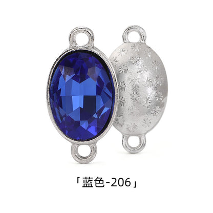 Oval 10*14mm double hanging zinc alloy silver chain headband pendant clothing DIY accessories hairpin headband hanging