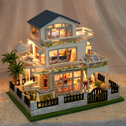 Tianyu DIY Cottage TC15 Mini Blue Waltz Hand-assembled creative pop-up book model ornaments