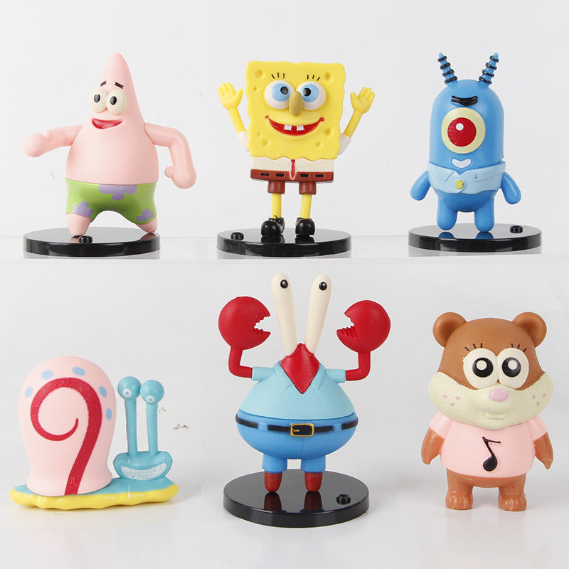 Cross-border new new SpongeBob SquarePants good friends send big star couples girlfriend dolls car ornaments blind box figures tide
