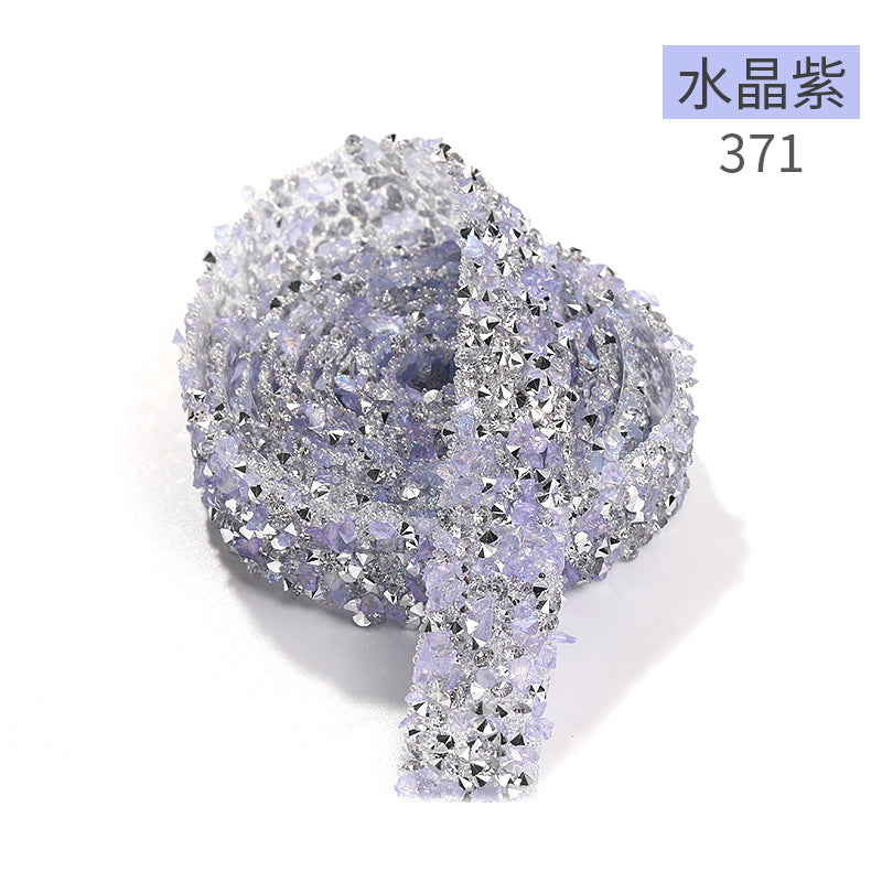 小红书新款碎石钻带鞋子包包服装饰品等手工配件撕下即粘树脂钻带