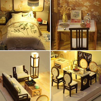 Jiite DIY Cottage M033-B Yaxinju Wooden Hand-assembled Miniature Landscape Model Ornament Birthday Gift