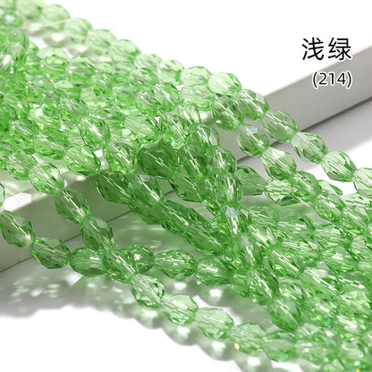 Xichuan cross-border water drop beads, glass beads, door curtains, garment accessories, straight hole water drop beads, cut surfaces, crystal bead factory wholesale