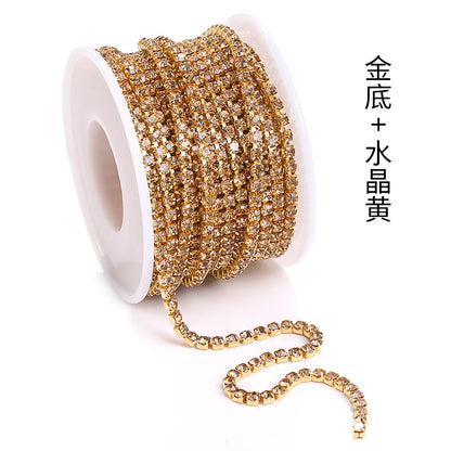 Cross-border explosive SS12 electrophoretic rhinestone claw chain, colorful diamond chain, intensive mobile phone case, luggage, clothing, accessories, diamond chain