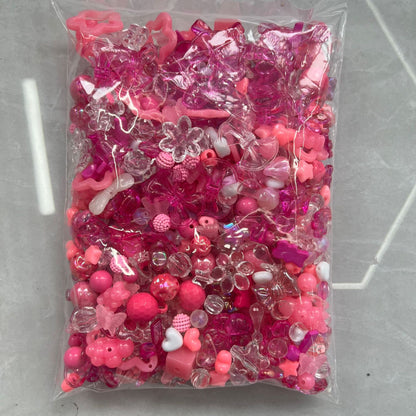 Cute Bow & Flower Acrylic Beads - DIY Mobile Phone Chain Necklace Lanyard Accessories