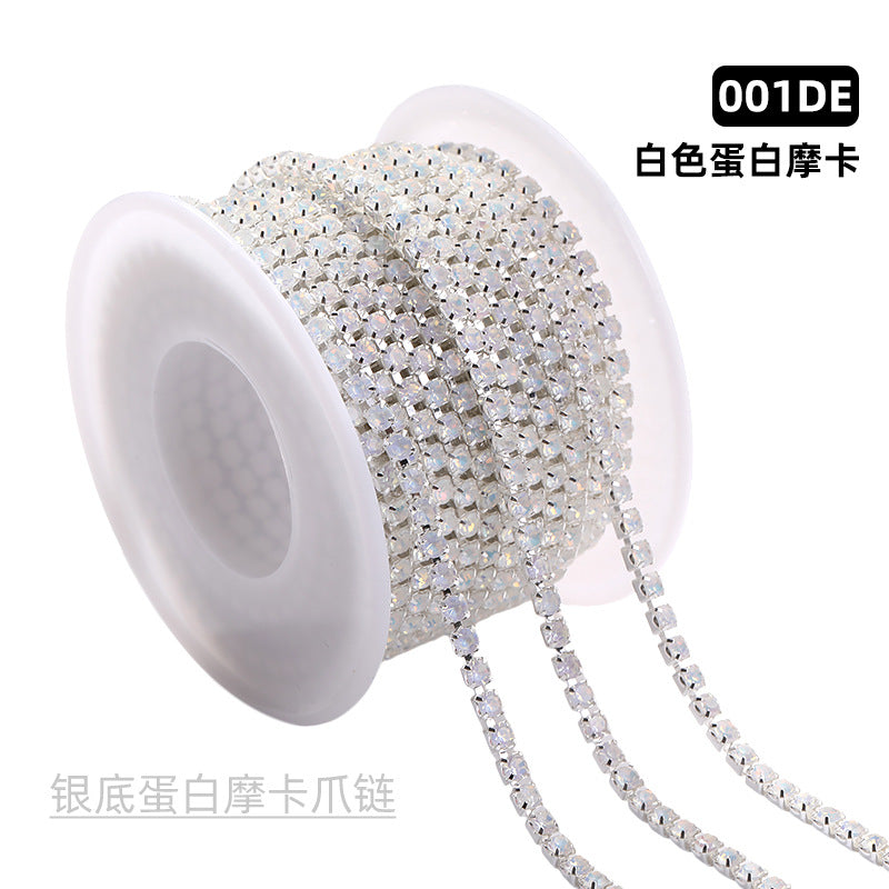 Colorful SS12 claw chain protein mocha series diamond chain dense phone case, luggage, clothing accessories, DIY accessories