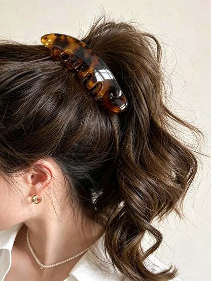 Amber banana clip, extra small size, low hair volume, premium non-slip ponytail twist clip, grab clip, women's back head accessory vertical clip