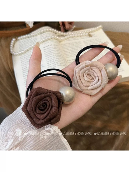 High-end dry rose hair tie, hair tie for women, 2026 new high-elasticity rubber band hair tie