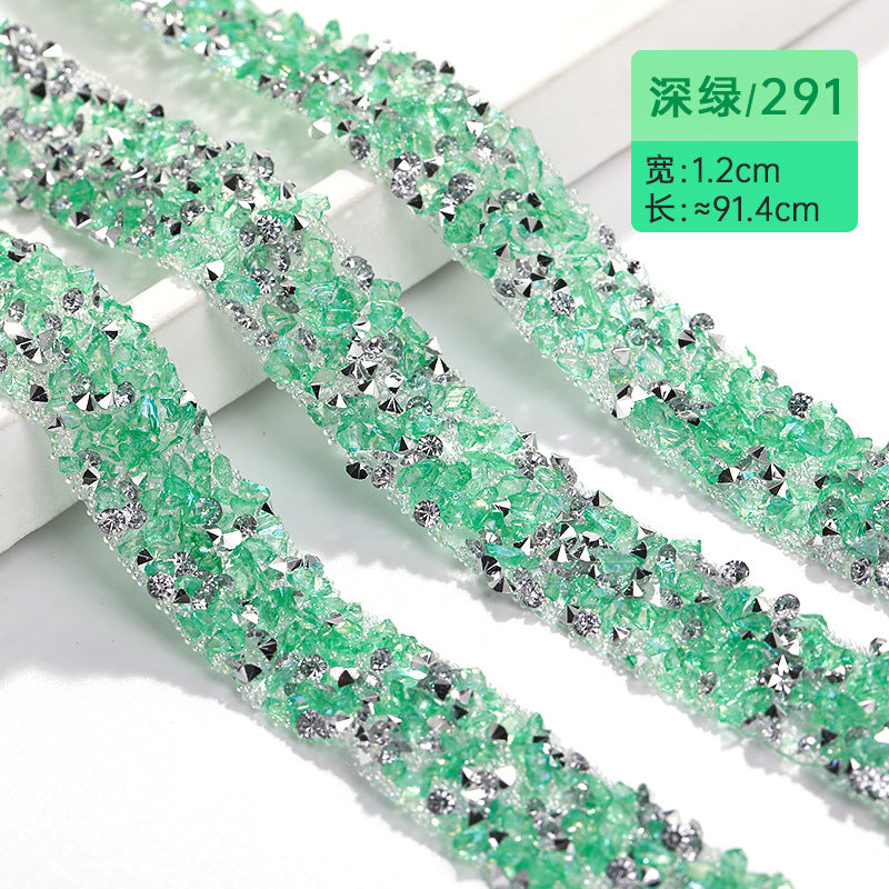 Eco-friendly crushed stone drill belt double-sided adhesive handmade shoe bag crystal drill sticker DIY clothing accessories lace mobile phone case