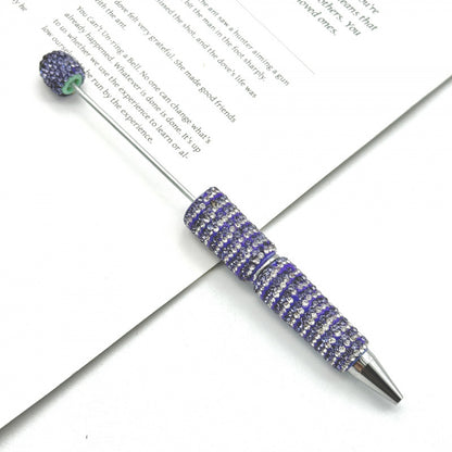 DIY striped full diamond ballpoint pen broken diamond heavy industry beaded ballpoint pen girl's heart cute gift pen spot wholesale