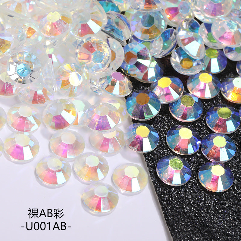 AB Colorful Resin Flat Bottom Rhinestones - Nail Art Clothing Shoes Bag Accessories