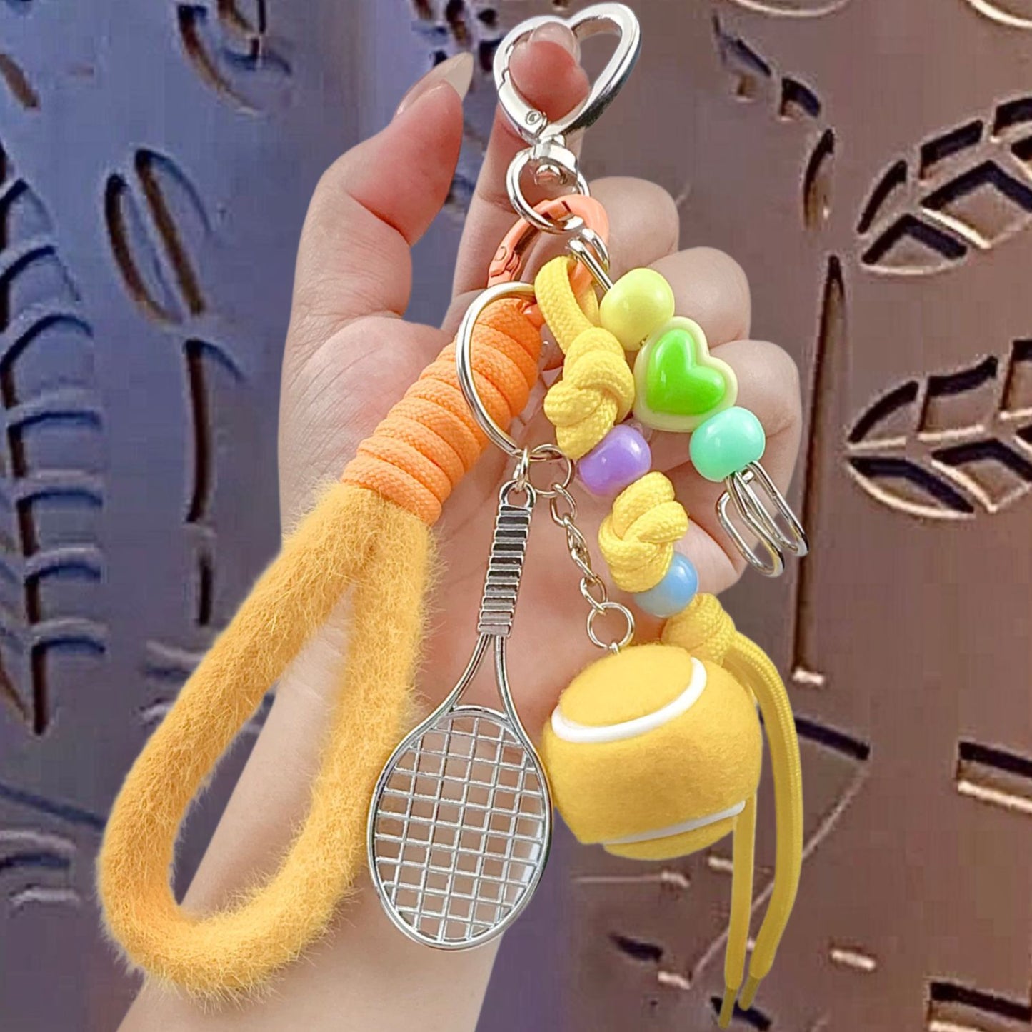 miu tennis rope keychain school bag pendant cute couple bag key chain charm small gift wholesale