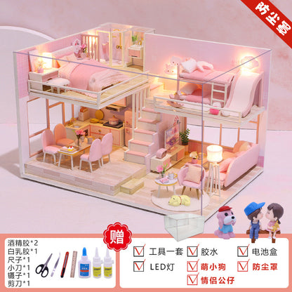 Yangbei DIY cabin making mini princess small house model assembly villa toy creative birthday gift female