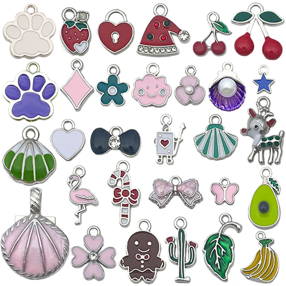 pendant Charms mix collections - Dripping Alloy DIY Bracelet Necklace Earring Key Ring Pendant