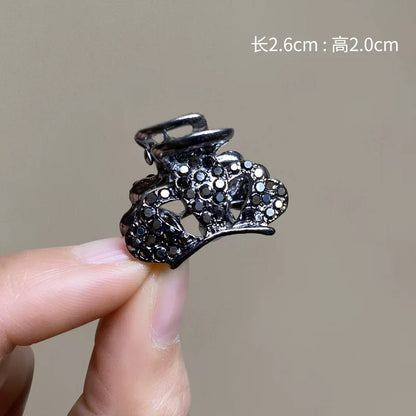 High-end flash diamond metal hair clip, small grab clip for women, bangs clip, side forehead hair clip, Korean headpiece clip, secure hair